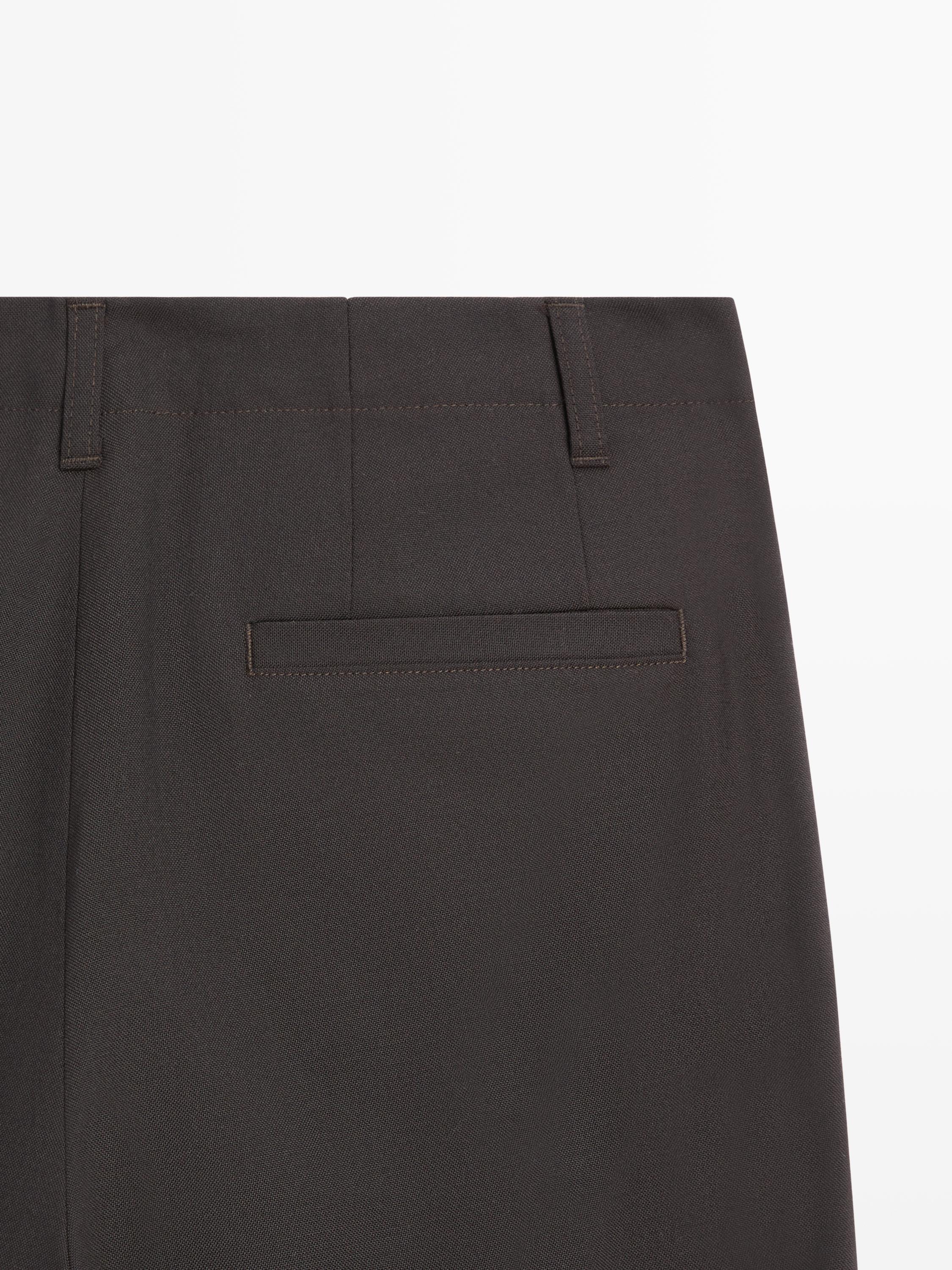 Cool wool textured trousers